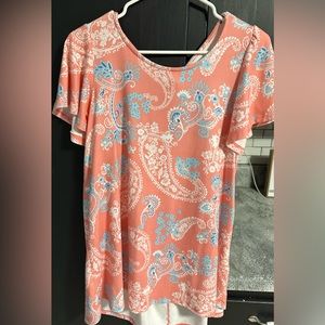 Pink paisley top